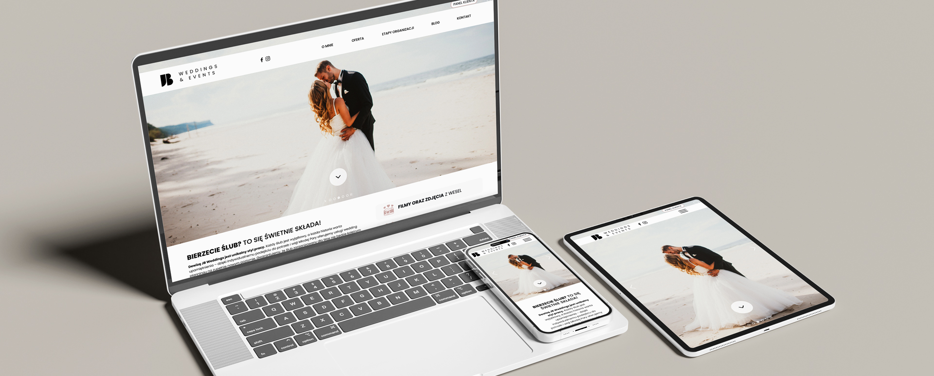JB Weddings Events - wedding and marriage organization - state-of-the-art website