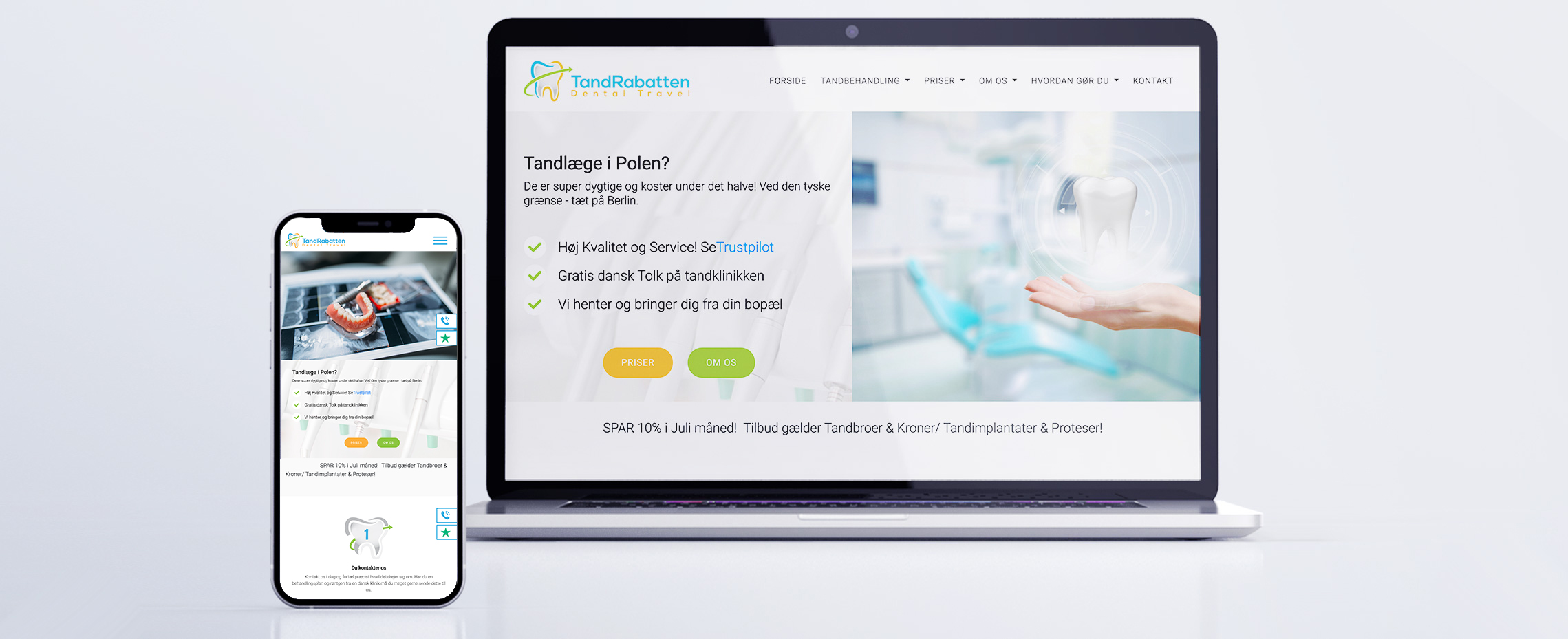 Tandrabatten - dentist in Poland - website
