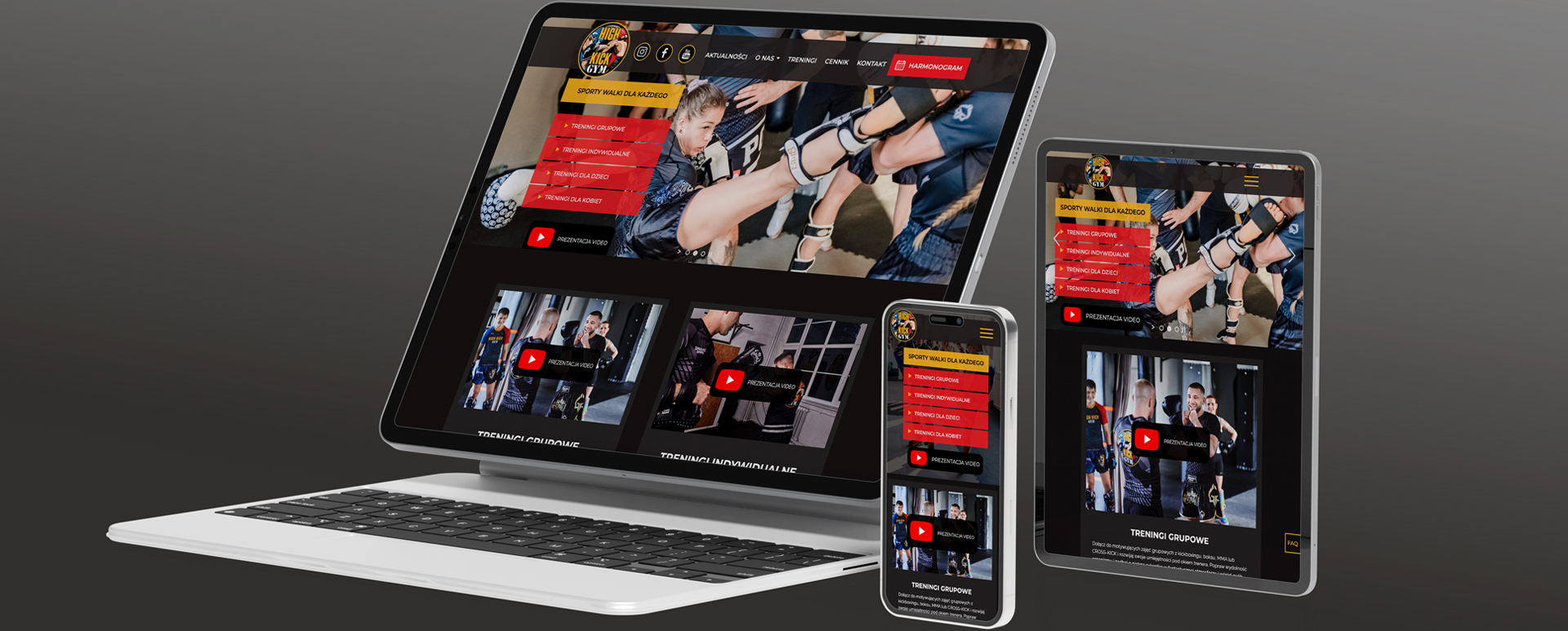 High Kick Gym - Kickboxing Training - unique website