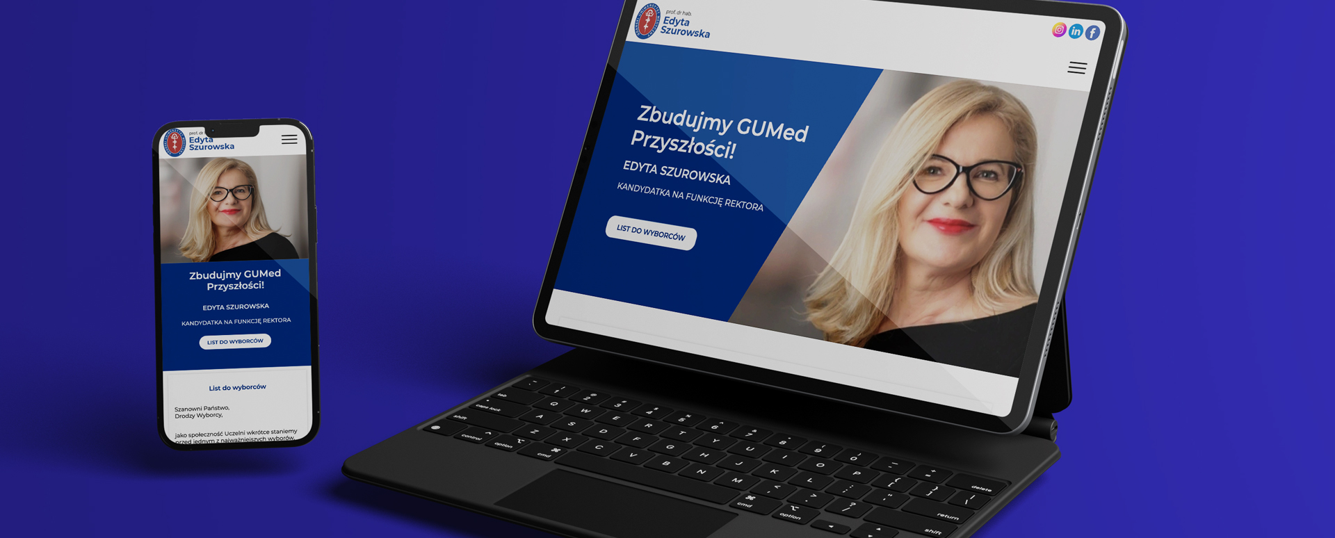 Prof. Dr. Hab. Edyta Szurowska - website implementation